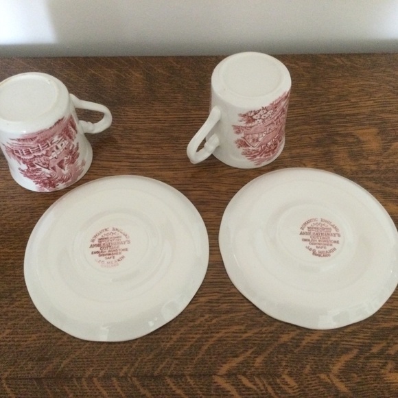 English Ironstone J & G Meakin Anne Hathaway’s Cottage Set Of 2 C… - Picture 5 of 10
